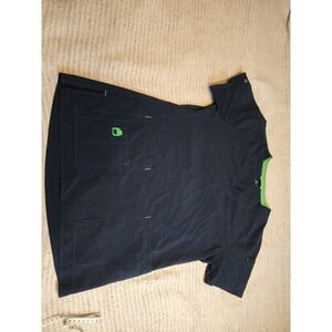 Carhartt Force Cross-Flex Womens Scrub Top Navy Blue V-Neck Small C15108